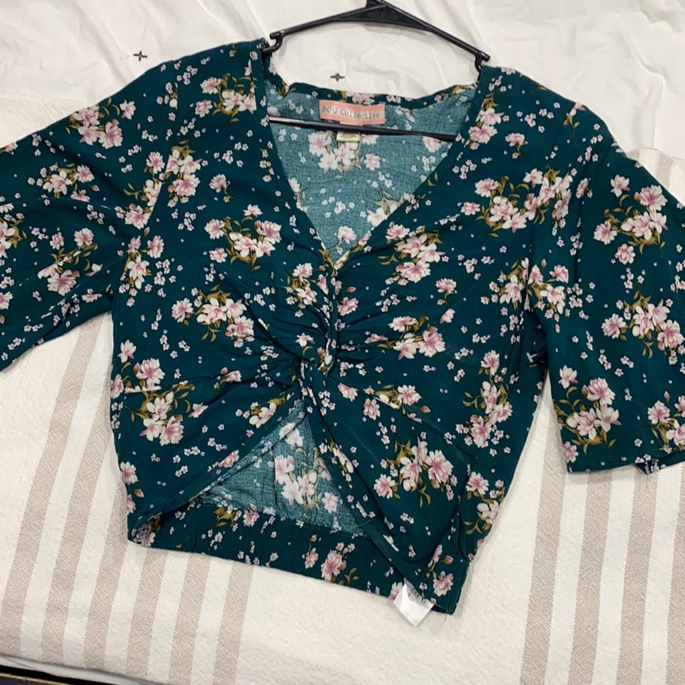 Cute floral crop top